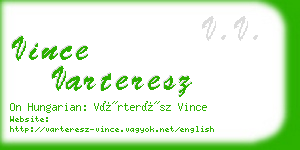 vince varteresz business card